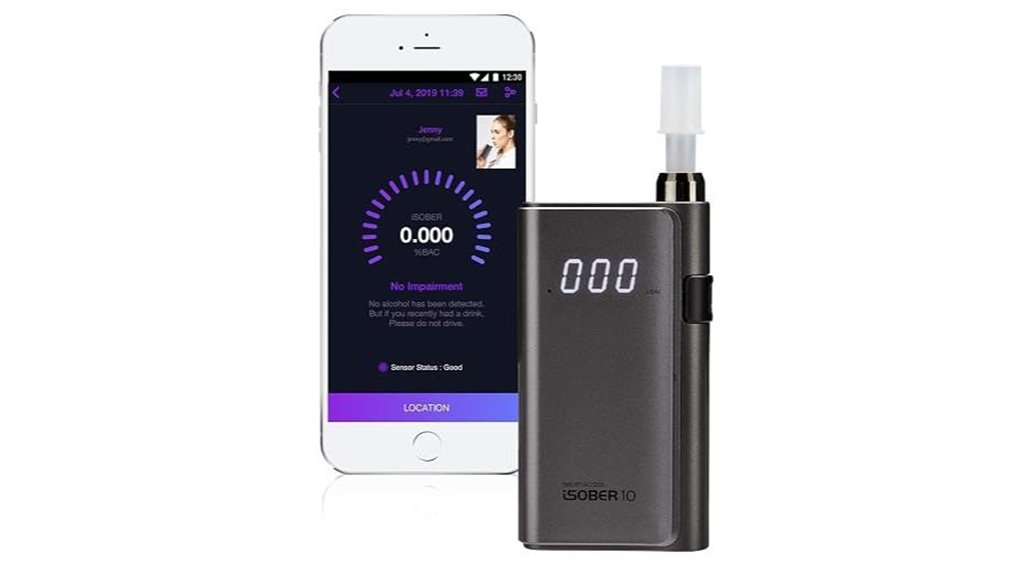 10 Fuel Cell app-connected breathalyzer