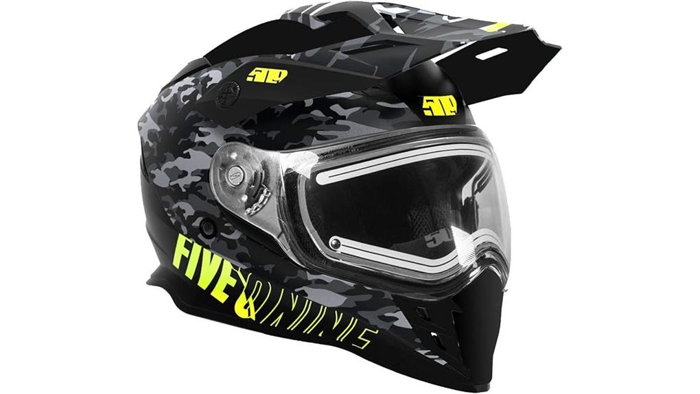 black camo snowmobile helmet