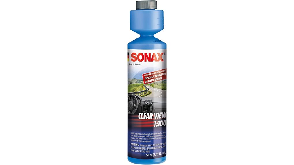 clear windshield cleaning concentrate