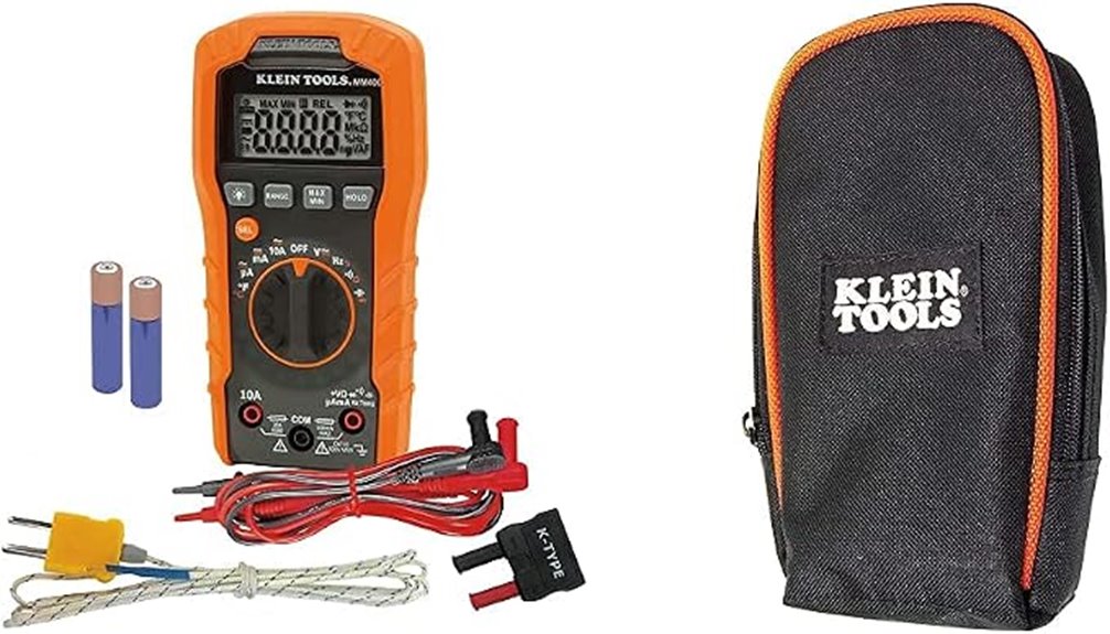 klein tools multimeter with case