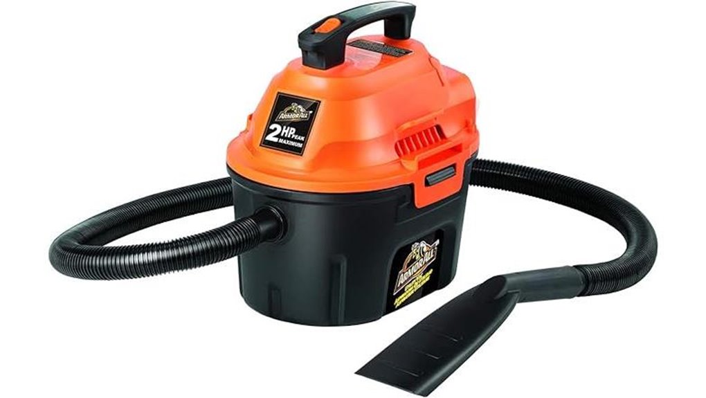 orange utility shop vacuum