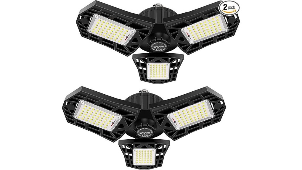 rose colored led garage light