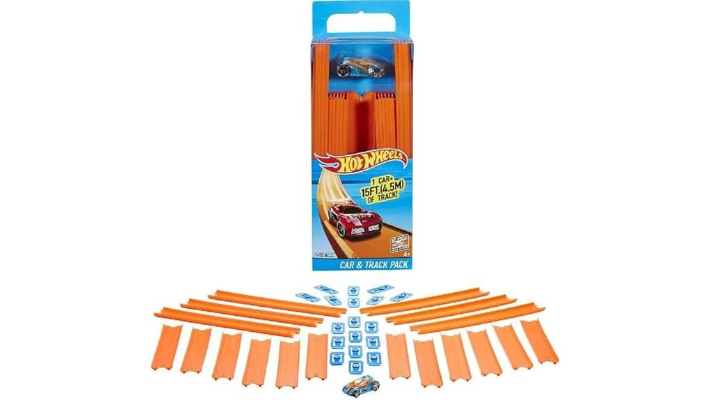 Hot Wheels Straight Track Set with vehicle