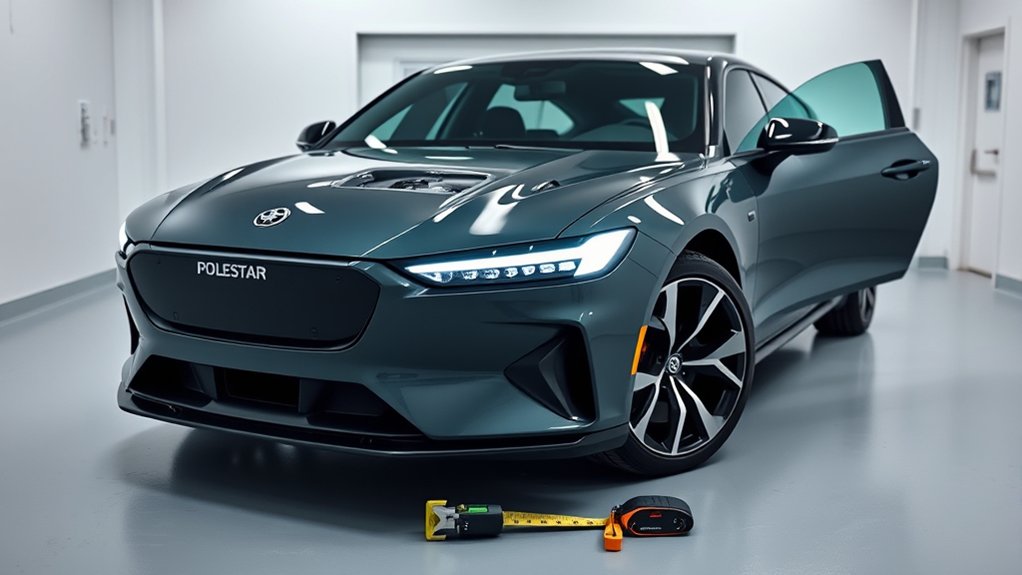 Polestar 2 specs shown on the electric fastback