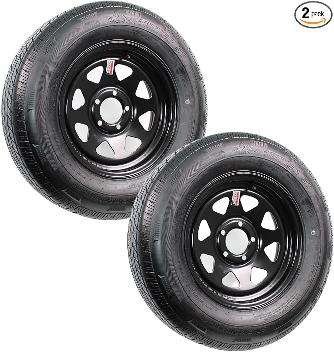 eCustomrim ST205/75R15 Load Range C trailer tire and wheel pair